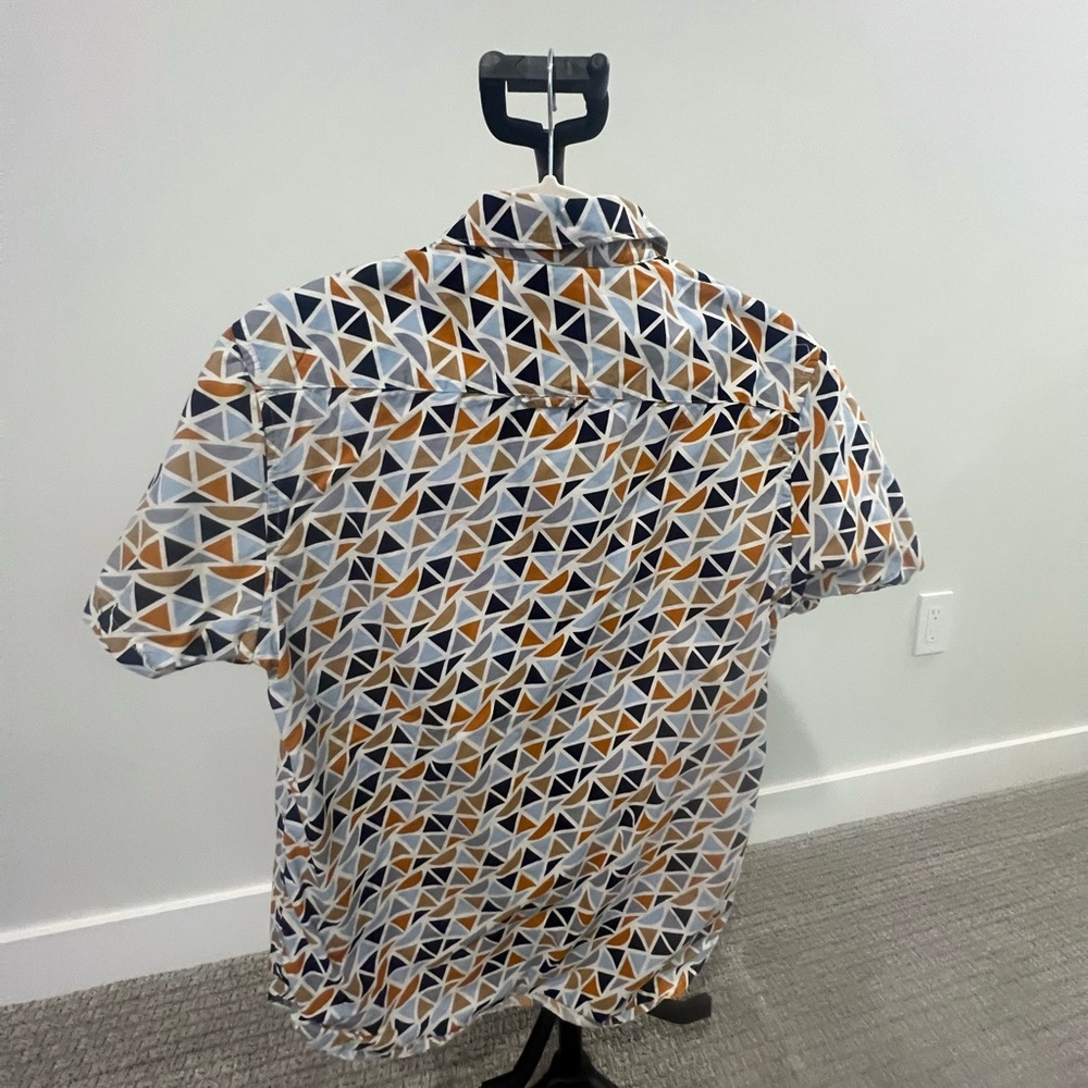 Denim & Flower Ricky Singh Triangular Pattern Men's Shirt - Picture 2 of 3